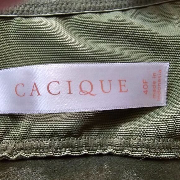 Cacique Bra Women's 40F Underwired Back Closure Padded Full Coverage Sage Green - Picture 4 of 8
